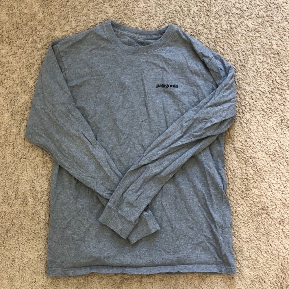 Gray Patagonia long sleeve shirt
